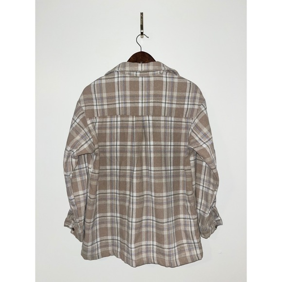 PRINCESS POLLY Mila Oversized Flannel Button Down Jacket Long Sleeve Shacket - Picture 5 of 12